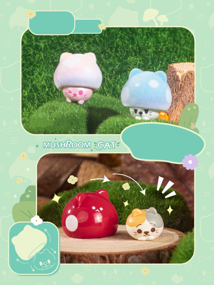 Mushroom Cat Charms Blind Bag